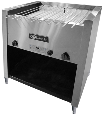 Emberglo 31F-Kabob Natural Gas Floor Radiant 36" Kebab Broiler