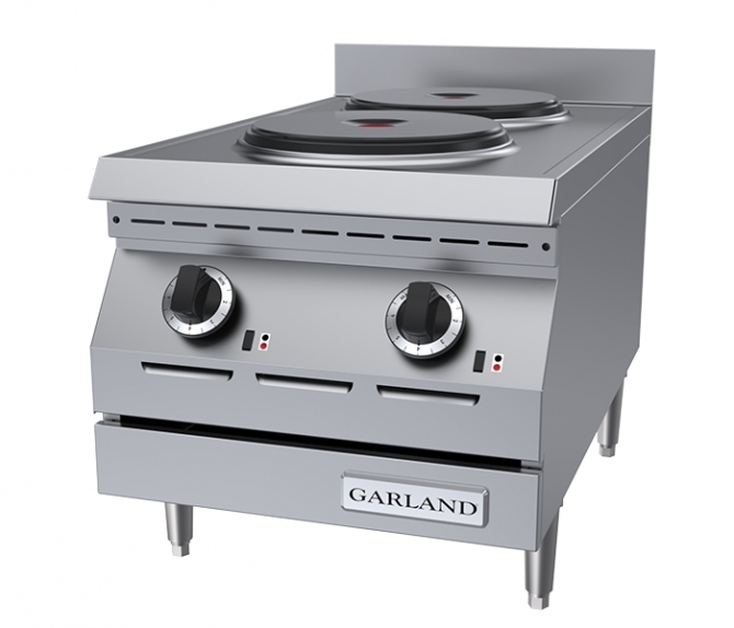 Garland ED-15HSE 15" Designer Series Countertop 2 Burners Electric Hot Plate Solid Element
