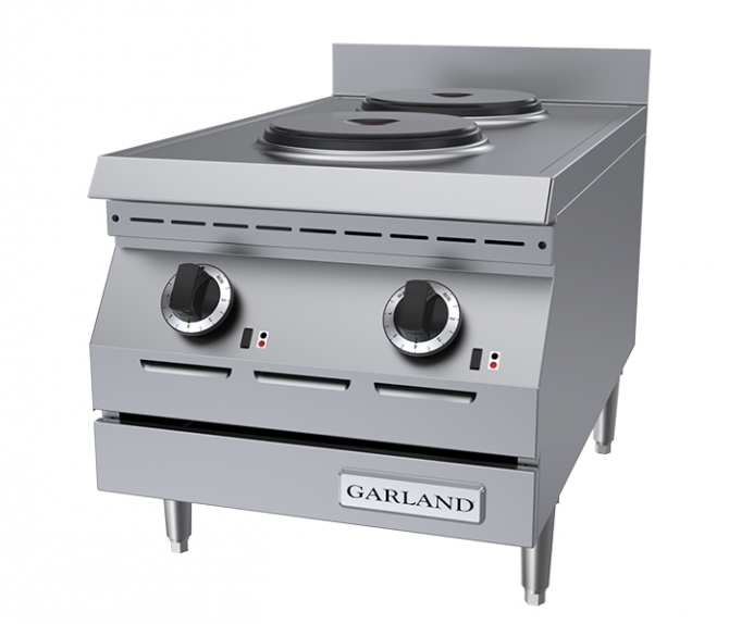 Garland ED-15THSE 15" Designer Series Countertop 2 Burners Electric Hot Plate Solid Element