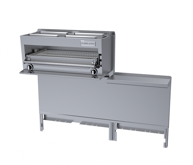 Garland GIR60 60" Back Flue Riser with 36" Natural Gas Range Mount Salamander Broiler