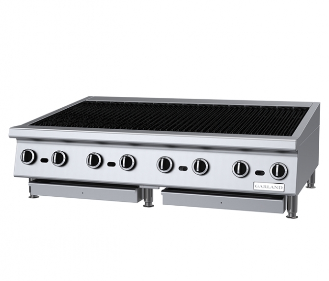 Garland GTBG48-NR48 48" Natural Gas Radiant Charbroiler With NON Adjustable Grates