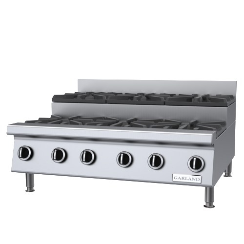 Garland GTOG36-SU GT-Series 36" Countertop Step-Up Open Burner Hot Plates
