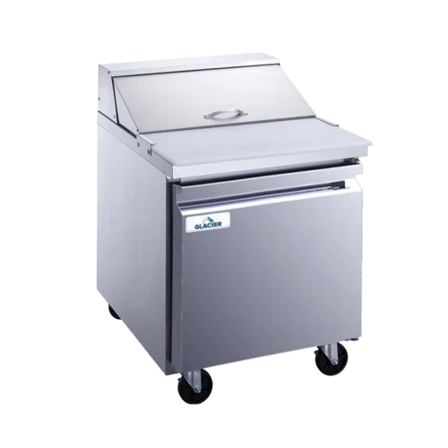 Glacier 29" Salad/Sandwich Prep Table with 8 x 1/6 size clear pans GST-29-8 