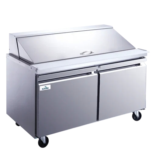 Glacier 60" Mega Top Prep Table with 24 x 1/6 clear pans GMT-60-24