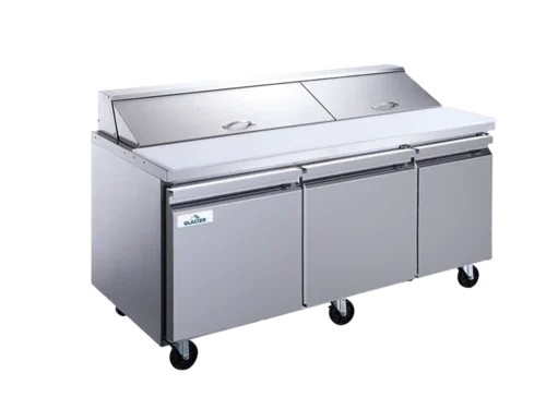 Glacier 72" Salad/Sandwich Prep Table with 18 x 1/6 clear pans GST-72-18