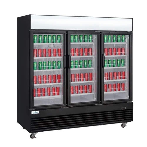 Glacier 78" Merchandiser Refrigerator 3 hinged glass doors cooler GM-69R