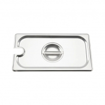 Browne 575549 Notched Cover for Third Size Steam Pan 24 gauge Stainless Steel