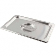 Browne 575558 Solid Cover for Fourth Size Steam Pan 24 gauge Stainless Steel