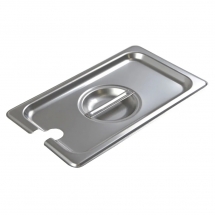Browne 575559 Notched Cover for Fourth Size Steam Pan 24 gauge Stainless Steel