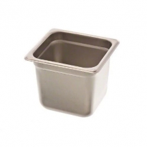 Browne 5781606 1/6 Size Food Pan, 6" Deep, 24 Gauge Stainless Steel 