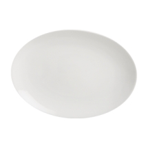 Cameo 210-83N Imperial White Oval NO Rim Plate 8"L x 5-1/4"W