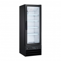 EFI C1-21GDVCX Black Exterior Right Hinged Single Glass Door Cooler 