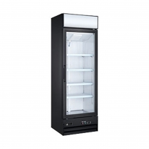 EFI C1-25GDVCX Black Exterior Right Hinged Single Glass Door Cooler 
