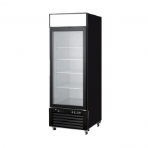 EFI C1-27GDVC Black Exterior Right Hinged Single Glass Door Cooler 