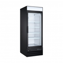 EFI C1-27GDVCX Black Exterior Right Hinged Single Glass Door Cooler 