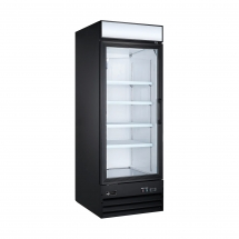 EFI C1-27GDVCX-L Black Exterior Left Hinged Single Glass Door Cooler 