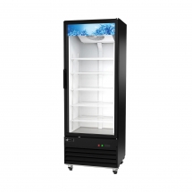 EFI C1-29GDX Black Exterior Right Hinged Single Glass Door Cooler 