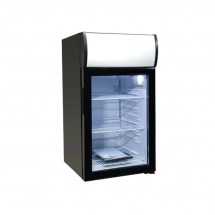 EFI C1-52GDCT-L Black Exterior Counter Top Right Hinged Single Glass Door Cooler