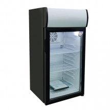 EFI C1-80GDCT-L Black Exterior Counter Top Right Hinged Single Glass Door Cooler