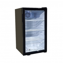 EFI C1-98GDCT Black Exterior Counter Top Right Hinged Single Glass Door Cooler
