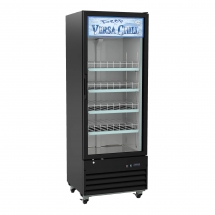 EFI C1Z-29GDVCX Black Exterior Right Hinged Single Glass Door Deep Chill Cooler 