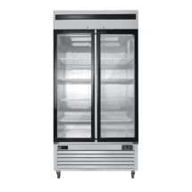 EFI C2-39GDSVC Stainless steel exterior hinged glass 2 doors cooler 