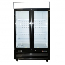 EFI C2-48GDVC Black Exterior Hinged Glass 2 Doors Cooler 