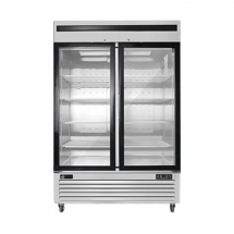 EFI C2-54GDSVC Stainless steel exterior hinged glass 2 doors cooler 