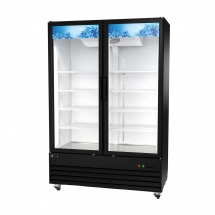 EFI C2-54GDX Black Exterior Hinged Glass 2 Doors Cooler 