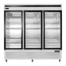 EFI C3-82GDSVC Stainless Steel Exterior Hinged Glass 3 Doors Cooler 