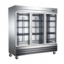 EFI C3-82GDSVCX Stainless Steel Exterior Hinged Glass 3 Doors Cooler 