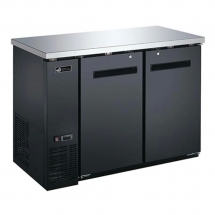 EFI CBBDR2-48CC Black Exterior Hinged Solid 2 Doors Back Bar Cooler