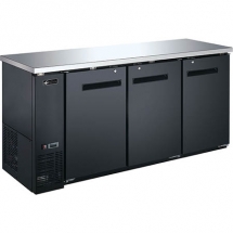 EFI CBBDR3-72CC Black Exterior Hinged Solid 3 Doors Back Bar Cooler
