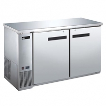 EFI CBBSDR2-60CC Stainless Steel Exterior Hinged Solid 2 Doors Back Bar Cooler