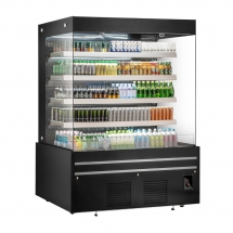 EFI CGOMB-6080 60" Black Straight Refrigerated Open Air Cooler / Merchandiser