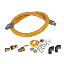 Encore 3/4" x 48" Commercial Gas Hose Connecter Kit - GHM-034KTC148