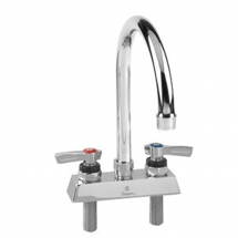 Encore 4" OC Deck Mount Faucet with 6-1/2" Swivel Gooseneck Spout with Lever Handles