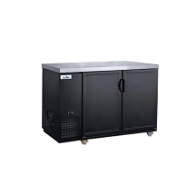 Glacier 49" Back Bar Cooler 2 Hinged Solid Door Black exterior GBB-49 