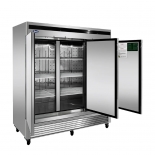 ATOSA 82" Bottom Mount Three (3) Stainless Steel Solid Hinged Door Reach-in Freezer MBF8504GR