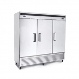 ATOSA 82" Bottom Mount Three (3) Stainless Steel Solid Hinged Door Reach-in Cooler MBF8508GR