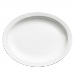 Browne 563969 Palm 13" Oval Narrow Rim Dinner Plate / Oval Platter