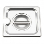 Browne 575569 Notched Cover for Sixth Size Steam Pan 24 gauge Stainless Steel
