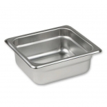 Browne 5781602 1/6 Size Food Pan, 2" Deep, 24 Gauge Stainless Steel 
