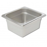 Browne 5781604 1/6 Size Food Pan, 4" Deep, 24 Gauge Stainless Steel 
