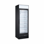 EFI C1-28GDVCX Black Exterior Right Hinged Single Glass Door Cooler 