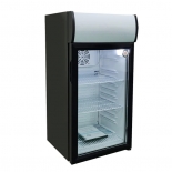 EFI C1-80GDCT-L Black Exterior Counter Top Right Hinged Single Glass Door Cooler
