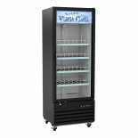 EFI C1Z-29GDVCX Black Exterior Right Hinged Single Glass Door Deep Chill Cooler 