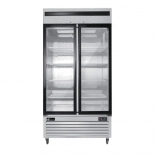 EFI C2-39GDSVC Stainless steel exterior hinged glass 2 doors cooler 