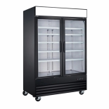 EFI C2-53GDVCX Black Exterior Hinged Glass 2 Doors Cooler 