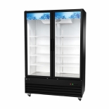 EFI C2-54GDX Black Exterior Hinged Glass 2 Doors Cooler 
